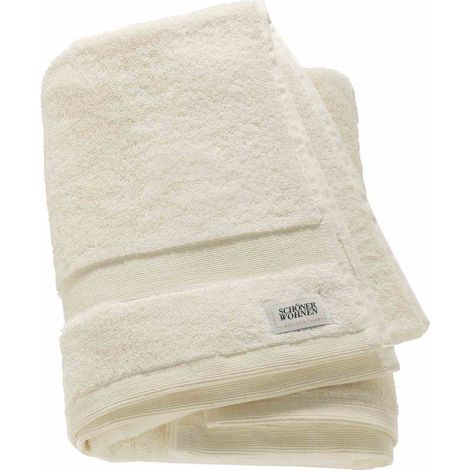 SCHÖNER WOHNEN toalla de baño CUDDLY - 1 unidad 70x140 cm, Blanco roto