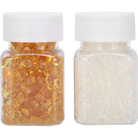 Perles de colle à extensions pour fusions à chaud, granules de kératine pour cheveux, accessoire 50g x2 flacons (1/5)