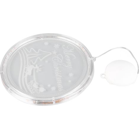 Lot suspendu lumineux 3D acrylique de Noël à ventouses haute transparence rond pour fenêtre intérieur extérieur (1/5)