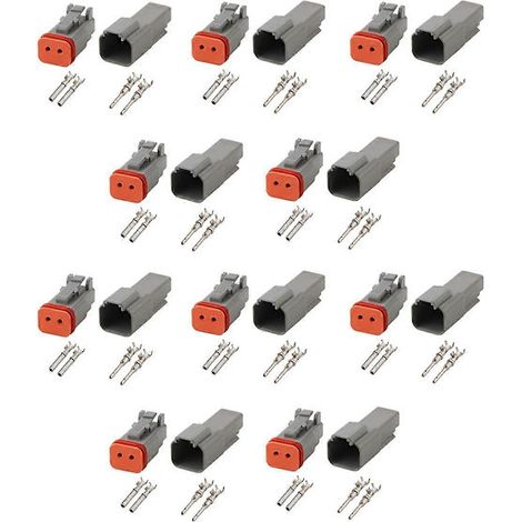 Ecleanfy - Connecteur électrique étanche Deutsch DT 2 broches DT06-2S DT04-2P pour capteur de température d'air d'admission