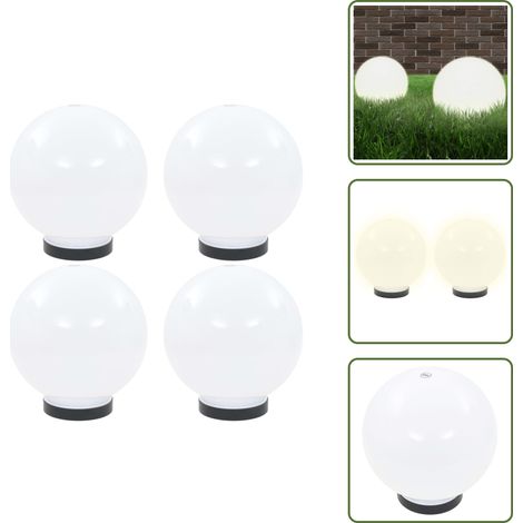 LED-Gartenleuchten 4 Stk. Kugelförmig 20 cm PMMA - LED Gartenleuchte - Outdoor Beleuchtung - Gartendeko - Kunststoff Gartenlicht - Wandleuchte (1/5)