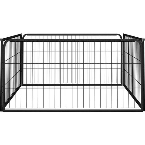 Maison Exclusive - Corral para perros 4 paneles acero con recubri (1/5)