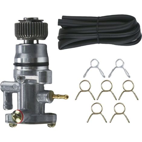 Convient pour l'ensemble de pompe à huile du moteur Yamaha JOG50, BWS50, Aerox50, Zuma50 50cc 2T, pompe à huile deux temps, composants du système de lubrification, maintien du rapport de mélange. (1/3)