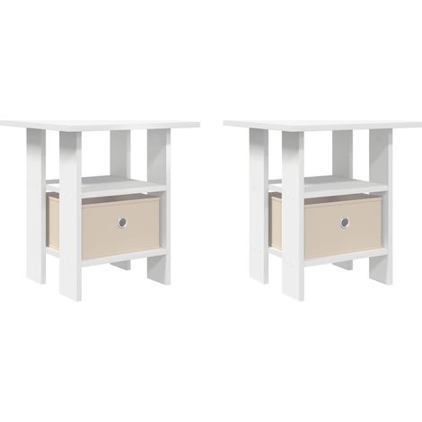 Maison Exclusive - Comodino 2 pcs Bianco 41 x 40 x 45 cm Legno multistrato