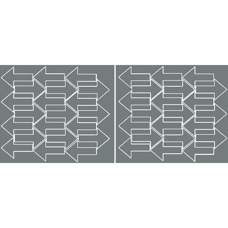 Adesivi a forma di freccia, 7x4,5 cm, 42 pezzi, grigio lucido.
