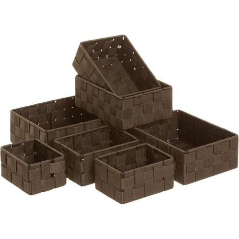 Set de 7 Panières déco - Marron (1/3)