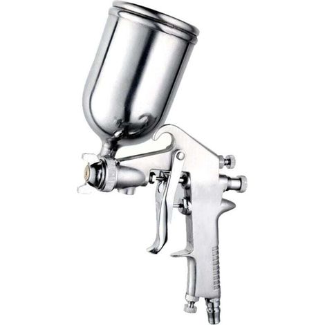 Pulvérisateur de peinture pneumatique avec pistolet pulvérisateur d'air à tasse supérieure de 400 ml pour la peinture de voiture de meubles de maison (1/4)