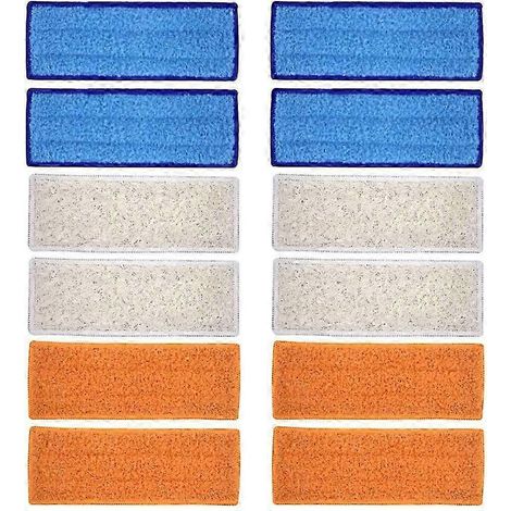 Lot de 12 lingettes de nettoyage lavables pour iRobot Braava Jet séries 200 et 240 (nettoyage humide et sec) (1/5)