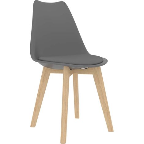 Maison Exclusive - Esszimmerstühle 4 Stk. Grau Kunststoff
