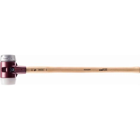 HALDER SIMPLEX Martello in metallo superplastico/morbido con corpo in ferro malleabile, manico in legno di hickory di alta qualità - D=80 mm - 3079.081