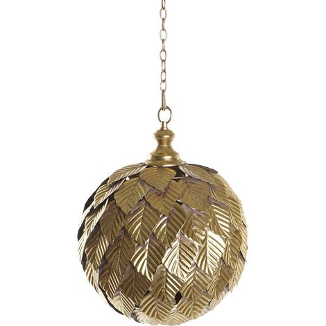 Suspension feuillage doré élégant pour déco chic - Doré feuillage naturel métallique (1/5)