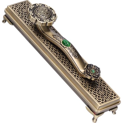 Nouveau brûleur d'encens en forme de Ruyi, style antique créatif, brûleur d'encens à motif de patte de bête, brûleur d'encens classique chinois au bois de santal, couleur bronze (1/5)