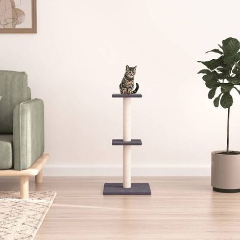 Arbre à chat avec poteaux à griffer en sisal gris foncé, 73 cm (1/4)