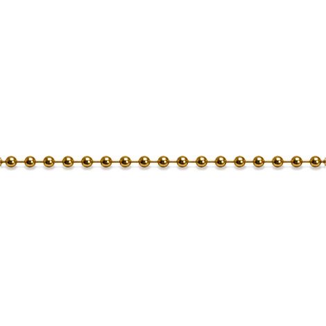 CATENA A PERLINE- ø mm.3,2x2mt. - perline ottonate in blister - 5 blister