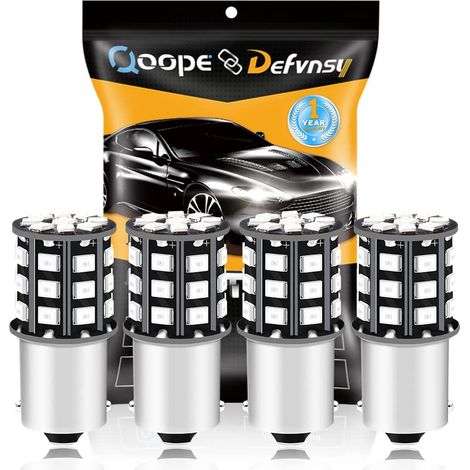 P21W 1156 BA15S Ampoule LED, Rouge 12V-24V DC Pas de Polarité 1141 1003 7506 Ampoules Voiture, 33SMD 2835 Remplacement Ampoule pour Feu Arrière, Feu de Freinage, Feu Stop (1/5)