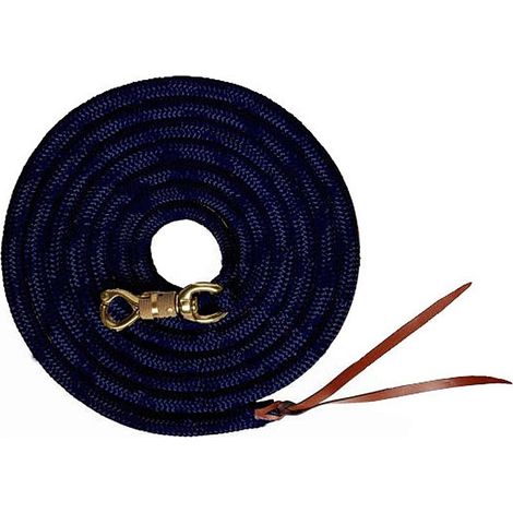 5/8 x 3,8 mt., Bleu 09: Longe avec bout en cuir 5/8'201D x 3.8 m