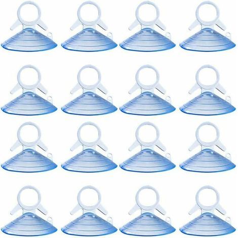 Lot de 40 ventouses en PVC transparent sans crochets - Ventouses rondes en plastique adhésif puissant pour voiture, pare-soleil, fenêtre, salle de bain, cuisine (1/5)