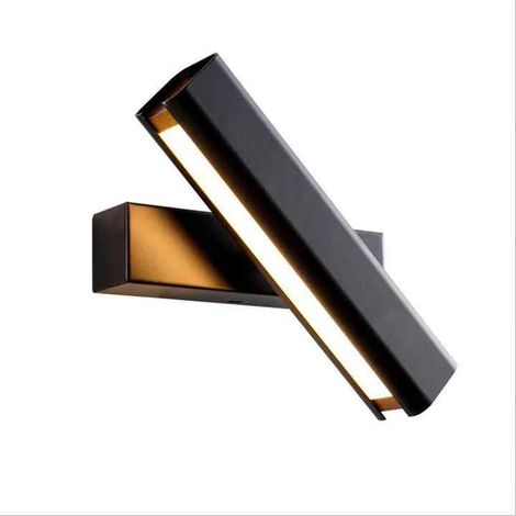 Applique Murale Industrielle Rétro,  LED en bois massif Lampe murale d'intérieur Rotation à 360 ° Lampe de chevet moderne pour chambre à coucher Étude Salon Escalier Lampe murale (1/5)