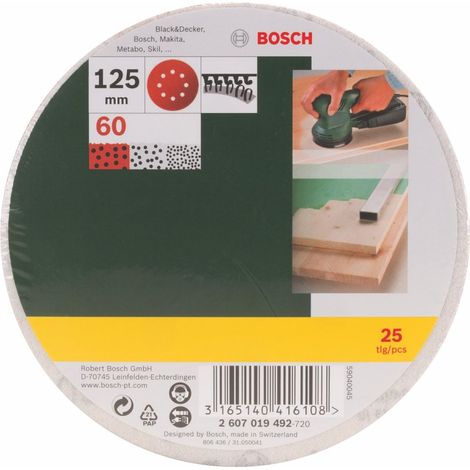 Lot de 25 - Lot De Feuilles Abrasives Pour Ponceuse Excentrique Grain 60/150 mm - Aluminium (1/5)