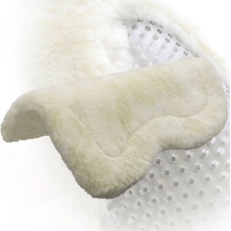 Salvaschiena in gel trasparente forato ricoperto in agnello naturale