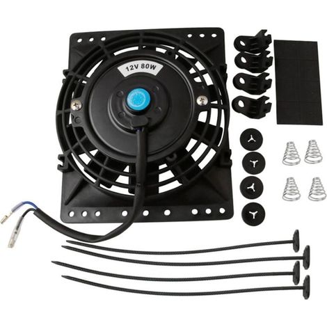 Ventilateur Radiateur 6 Pouces 650CFM Universel 12V 80W Refroidissement Mince Direct Remplacement (1/4)