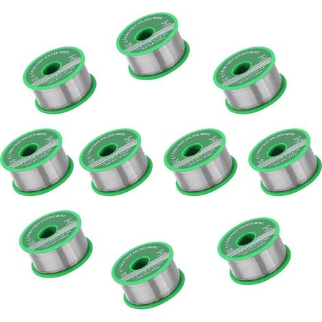10 stücke Lötzinn 1,0 mm, bleifreies Lötzinn mit Kolophoniumkern 20 g, geeignet für die Reparatur elektronischer und elektrischer Schweißkomponenten und zum Selbermachen (1/5)