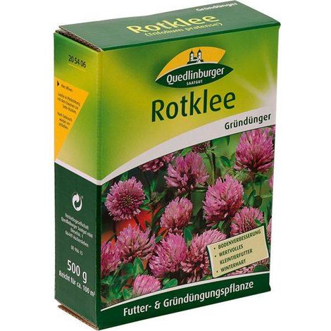 Quedlinburger Gründüngung Rotklee 500 g - Faltschachtel