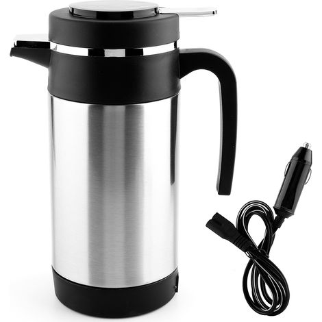 Bouilloire électrique de voiture 1000ML en acier inoxydable, tasse thermos chauffante pour café et thé, 12V (1/5)