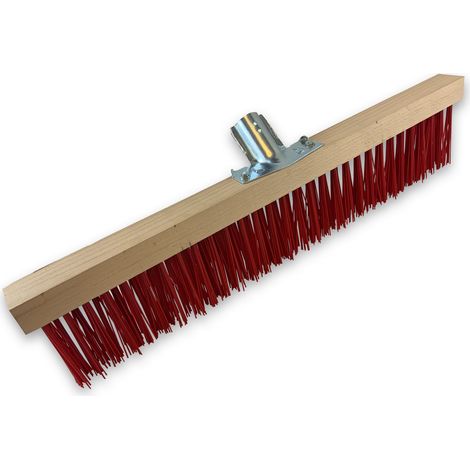 Balais rateau cantonnier 60 cm  PVC rouge  Douille plastique Ø 27 mm - A l'unité - 60 cm - Sans manche