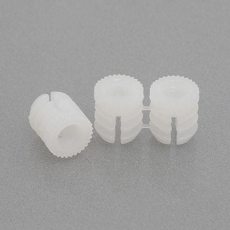 tuerca nylon expansible en tiras m6 d10-12 tiras de 12pzs. para taladro de 10mm.-