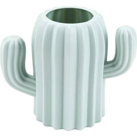 Porte-crayons en plastique, joli cactus, porte-crayons multifonctionnel pour la maison, le bureau, l'école, la salle de classe ou l'atelier (vert) (1/4)