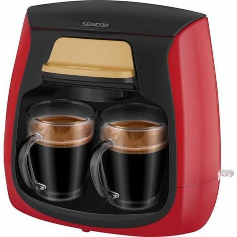 Kaffeemaschine - SENCOR - SCE 2101RD - 0,3 l - 500 W - 2 Tassen inklusive - Rot