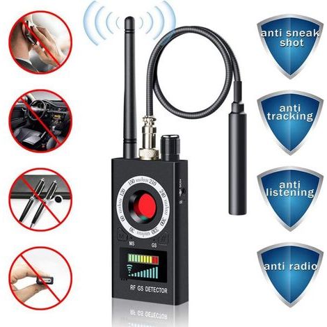 3-in-1-Detektor für versteckte Kameras – GPS-Tracker und Abhörgeräte-Detektor – RF-Scanner – Extra lange Akkulaufzeit – Ideal für Hotels, Badezimmer, Wohnungen und Büros (1/5)