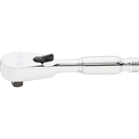 VIGOR Feinzahn-Umschaltknarre, extrakurze Ausführung, 1/4 (6,3 mm) Vierkant massiv, 95 mm (1/5)
