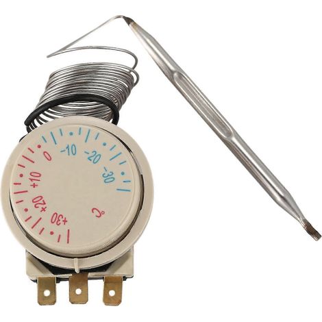 Thermostat capillaire pour congélateur -30 à +30 °C, 250 V CA, 16 A, 380 V CA (1/5)