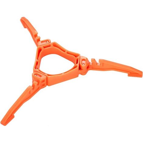 Soporte plegable para bombona de gas – soporte para bombona de gas y trípode – ideal para acampar, hacer picnics y montar en bicicleta (naranja) (1/5)