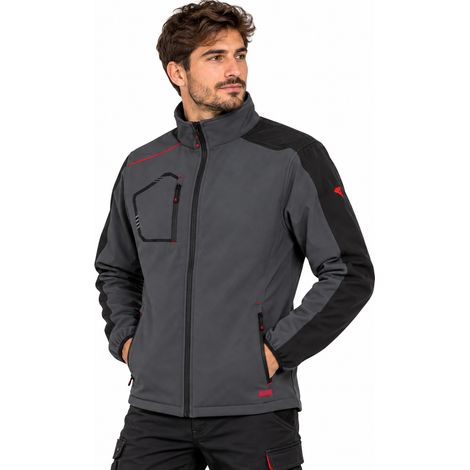 Giacca da Lavoro ISSA Kind Softshell Traspirante con Zip e Tasche Multifunzione - TAGLIE: 3XL (1/5)