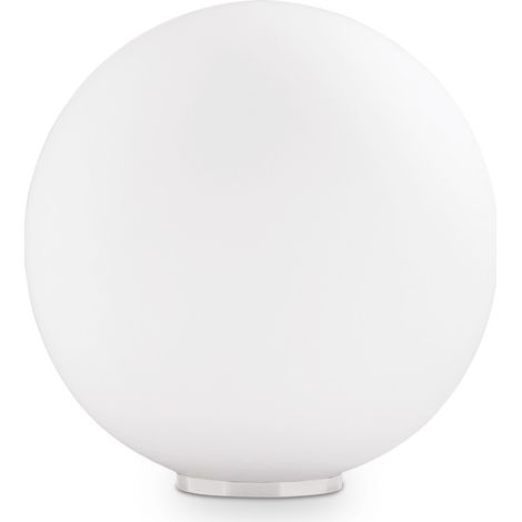 Lampada Da Scrivania-Ufficio Moderna Mapa Vetro Bianco 1 Luce E27 D40Cm (1/2)