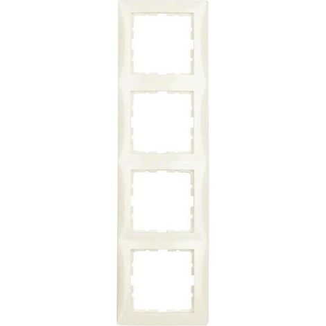 Rahmen für 4-Element-Mechanismus der Serie „Berker S1“ IP20 80,5x294x9,5mm polarweiße Farbe (1/5)