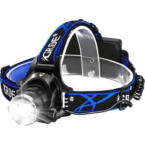 Lampada frontale a LED ricaricabile Ulisem, potente, con luce regolabile, 3 MB (1/5)
