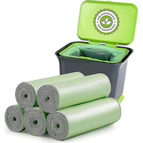 100 sacs poubelle biodégradables et compostables (1/4)