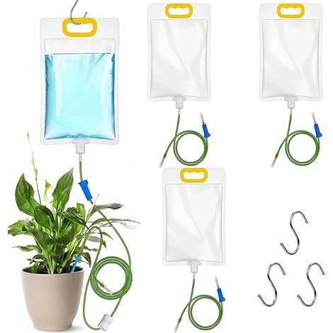 Drip Irrigation System for Trees, 3 Pieces 3L Transparent Watering Bags with Adjustable Flow, Ideal for Garden Tree Transplanting and Caring, Effective Hydration (1/5)
