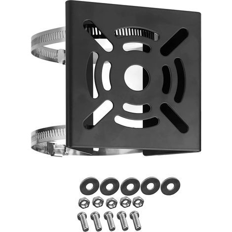 Support vertical universel camera de sécurité,support d'angle metal massif avec 2 boucles,convient pour les cameras vidéosurveillance, lampes murals,lampes scene,Panneaux solaires(petite taille) (1/5)