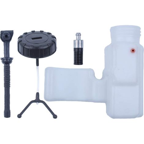 Boîtier de réservoir d'huile avec tuyau de ligne d'huile, filtre, bouchon de remplissage d'huile, kit de couverture pour tronçonneuses Stihl 017 018 MS170 MS180 Remplace 1130 351 0300 (1/5)