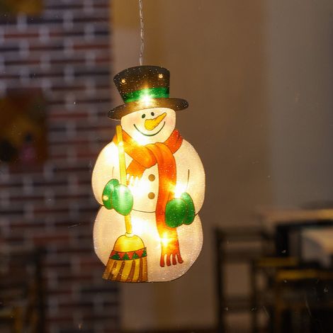 Campana Navidad - Luz LED con Succión - Funciona con Pilas - Decoración para Ventana, Hogar, Oficina y Aula - Unidad (1/2)