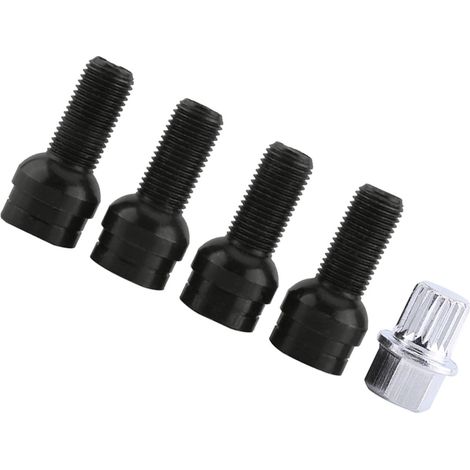 Kit de 4+1 boulons de roue et écrous antivol avec clé pour Golf 4 MK4 B5 1998-2005 8D0601139F (1/5)