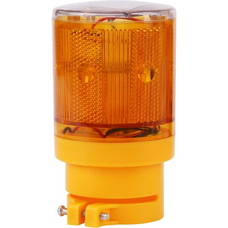 Ortviai Feu de signalisation solaire LED d'urgence pour routes, bateaux – Modèle MD-101 – Jaune, étanche IP65 (1/5)