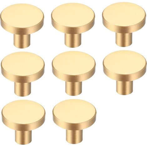 8PCS Bouton de Meubles Poignee Meuble Laiton Bouton 30x20mm Tiroir Poignée Boutons de Tirage Rond Boutons de Porte avec vis de 25mm (1/5)