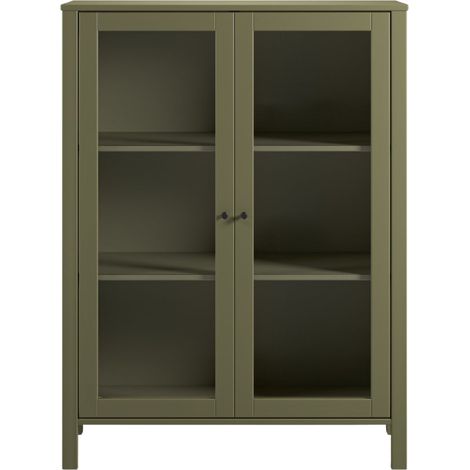 EVE - Commode 2 tiroirs en pin Vert (1/5)