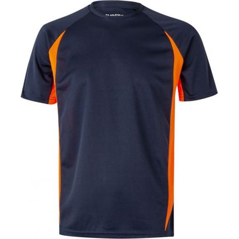 camiseta tecnica bicolor calpi manga corta varios colores talla s-xxl ropa bicolor marino naranja talla l